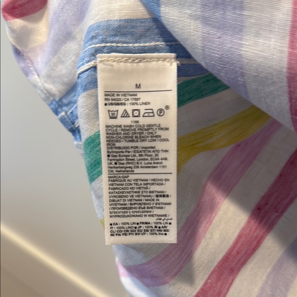 GAP Multicolor Striped BoyfriendShirt - Picture 8 of 8